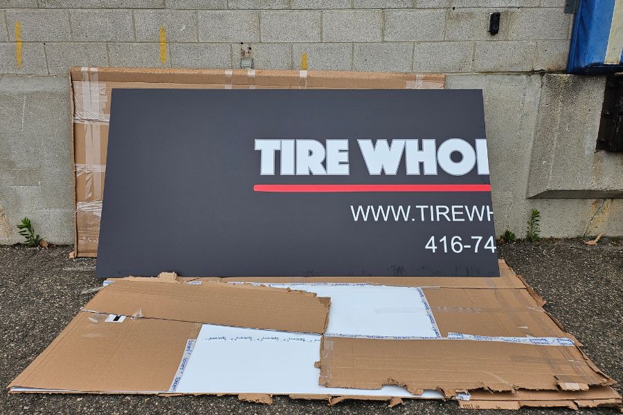 ACM panel sign, Tire Wholesale Inc., London, Ontario