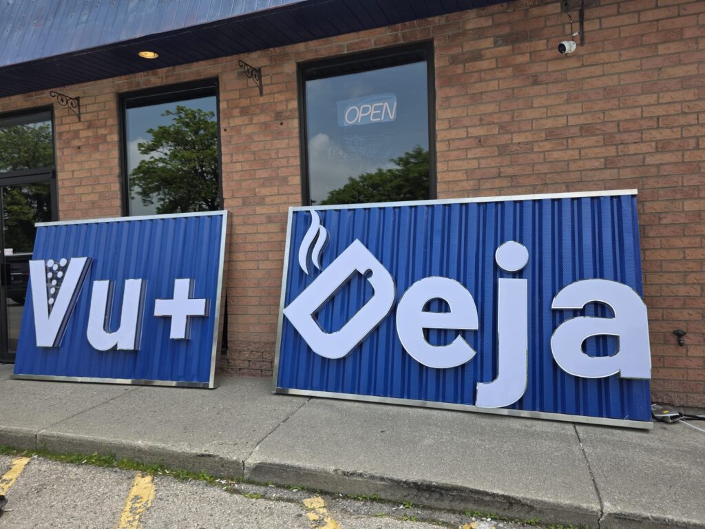 Signage, Deja Vu+, London, Ontario